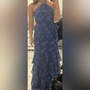 Blue Ralph Lauren Floral Tiered Maxi Dress